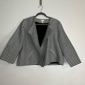 Chico’s | Black & White Striped Jacket